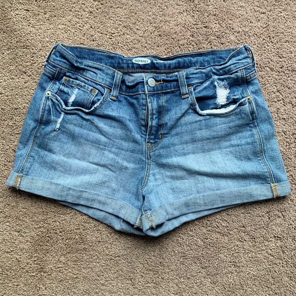 Old Navy Distressed Light Wash Jean Shorts